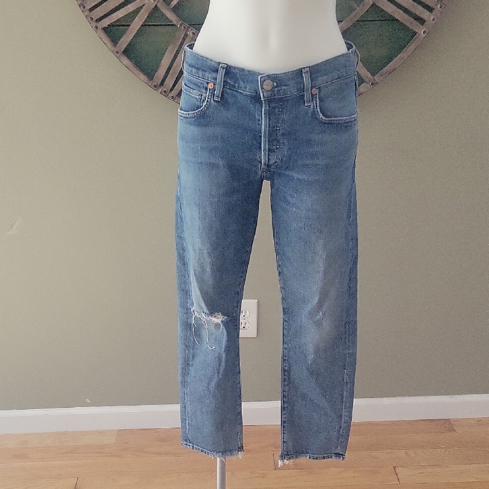 Citizens Of Humanity Emerson Slim Boyfriend Disstressed Button Fly Jean